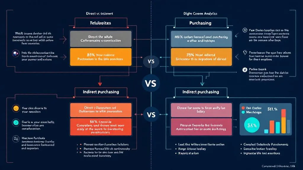 Comparaison entre achats directs et indirects en B2B
