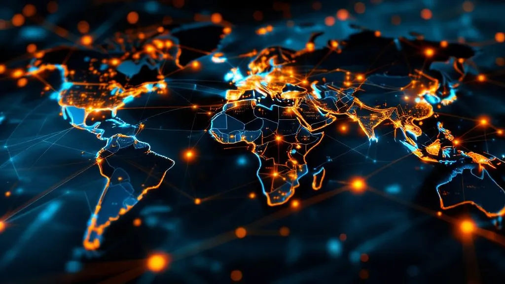 Carte mondiale des routes supply chain nearshoring et offshoring