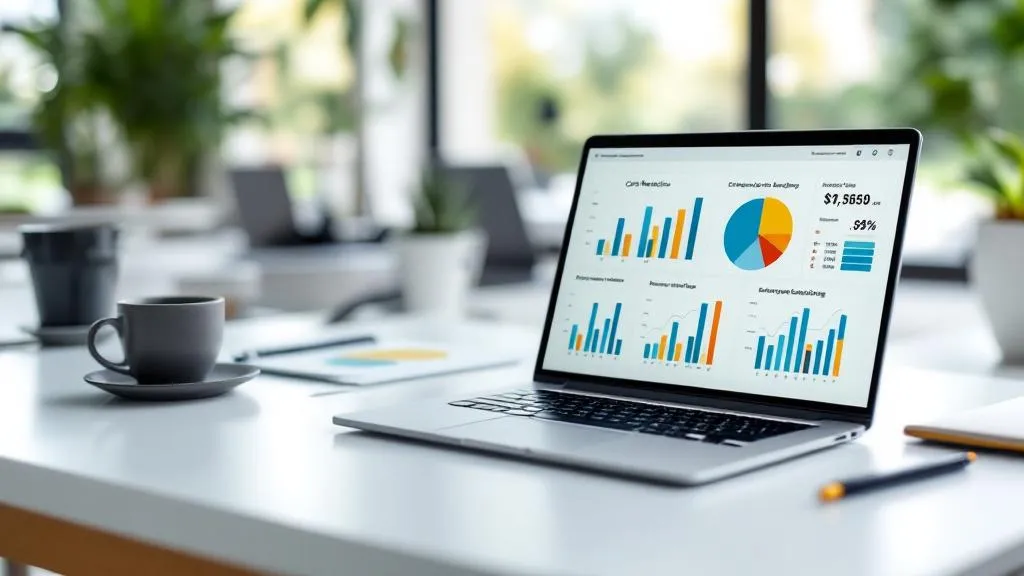 Dashboard analytics montrant la réduction des coûts achats B2B